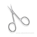 Custom Safety Eyebrow Cutting Scissors Stainless Steel Curved Beauty Scissors